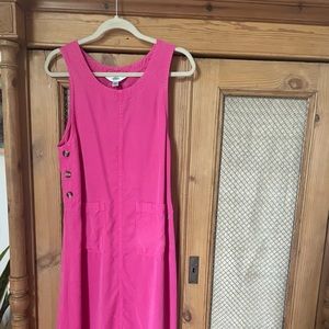 Pink midi dress